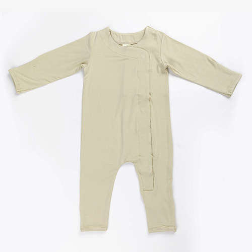 Ponchik Babies + Kids - Magnetic Bamboo Body Suit - Pistachio - 12-18m - Main Image