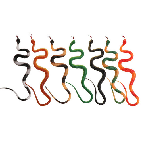 RUBBER SNAKE Halloween Fake Toy Soft Party Prop Trick - Assorted Colours - Main Image