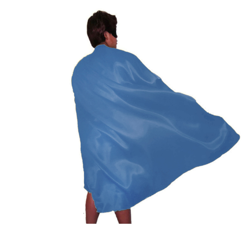 ADULT CAPE Costume Cloak Halloween Fancy Dress Coat Jacket Superhero Book Week - Blue - Main Image