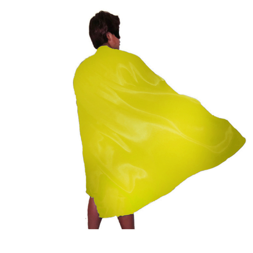 ADULT CAPE Costume Cloak Halloween Fancy Dress Coat Jacket Superhero Book Week - Yellow - Main Image