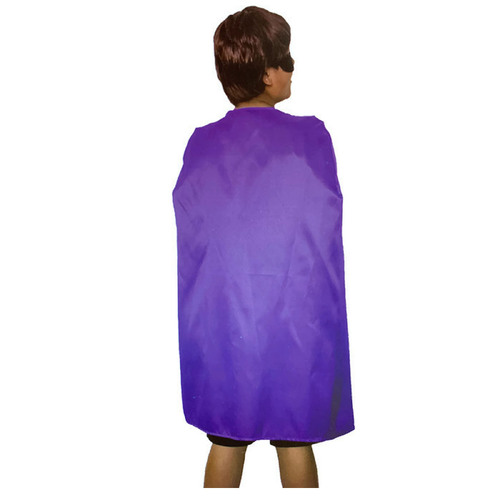 MEDIUM CAPE Kids Childrens Party Costume Vampire Halloween Coat School Team - Purple - Main Image