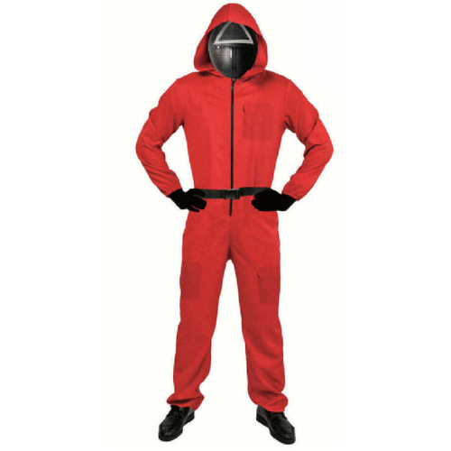 Adult Squid Game Costume Guard Tracksuit Halloween Cosplay Red  - L/XL(175 - 185cm) - Main Image
