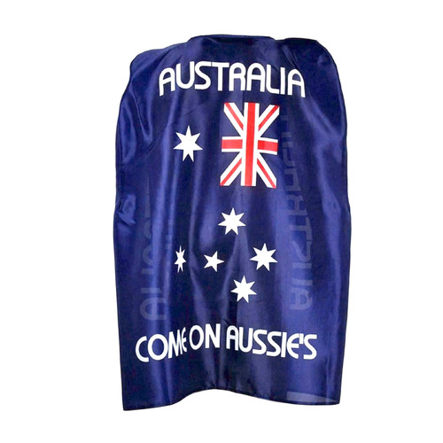 AUSTRALIAN FLAG CAPE Aussie Australia Day Open Wrap Costume - Main Image