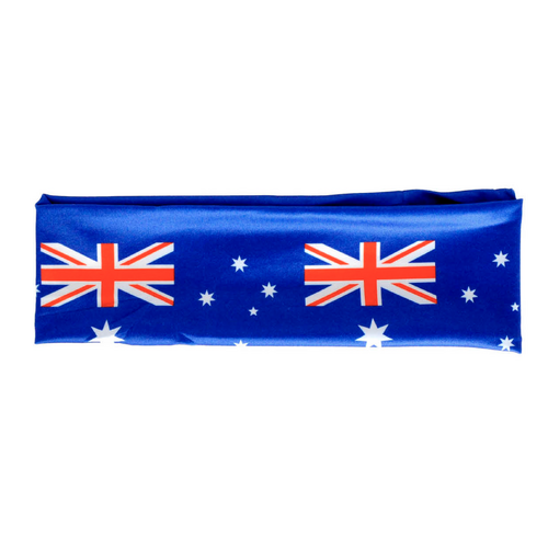 Australia Flag Headband Tennis Cricket Australia Day Aussie Costume in Blue - Main Image