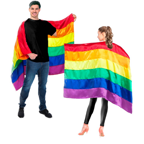 Rainbow Flag Cape Banner Decor Pride Mardi Gras - 150cm x 90cm - Main Image