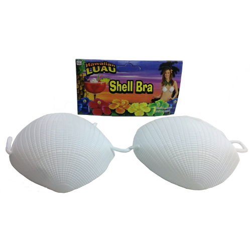 SHELL BRA Costume Party Hawaiian Hula Beach Dress Top Tropical Mermaid - Main Image