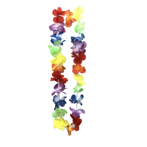 40cm HAWAIIAN LEI Tropical Beach Theme Hawaii Luau Party Garland Flowers - Main Image