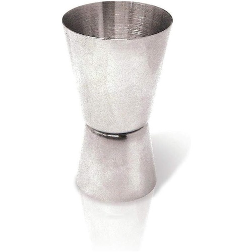 VIN BOUQUET Stainless Steel Jigger Double Ended Shot Measurer in Silver - Main Image