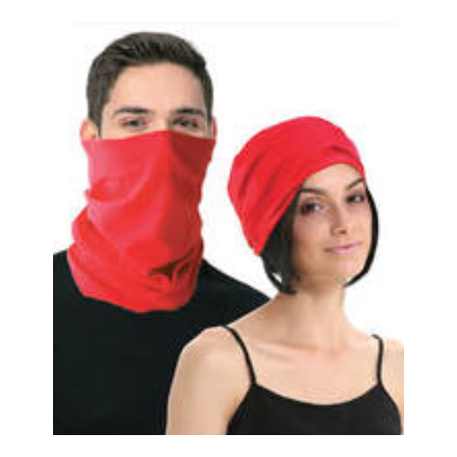 Seamless Tube Bandana Head Scarf Face Cover Mask Gaiter Ski Snow - Plain Colours - Red - Main Image