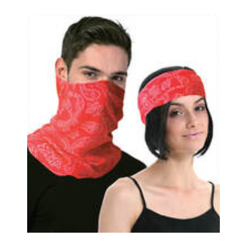 Seamless Tube Bandana Head Scarf Face Cover Mask Pattern Mask Neck Gaiter - Red - Main Image