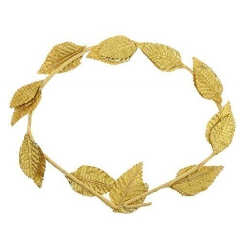 GOLD LEAF WREATH Greek Headband Crown Leaves Band Roman Costume Dress Party - Main Image