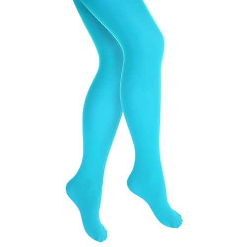 PANTYHOSE Tights Stockings Hosiery Womens Ladies Plain Colours - Sky Blue - One Size Fits Most - Main Image