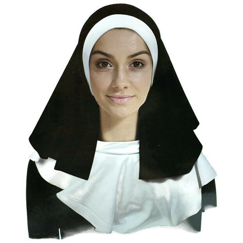 NUN Headpiece & Neckpiece Set Kit Collar Saints Sinners Church Sister Party - Main Image