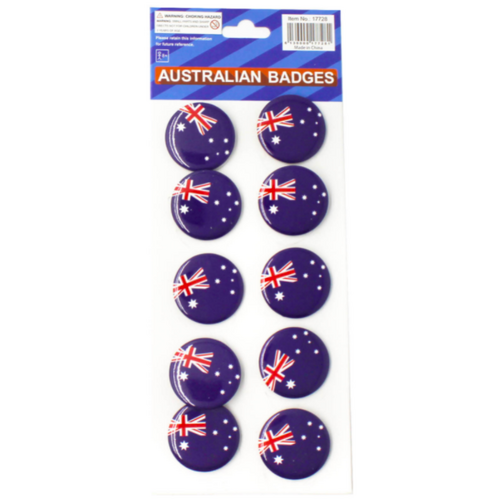 Australian Flag Badges 10 pieces Aussie  Enamel Tie Pin Anzac Day Brooch - Main Image