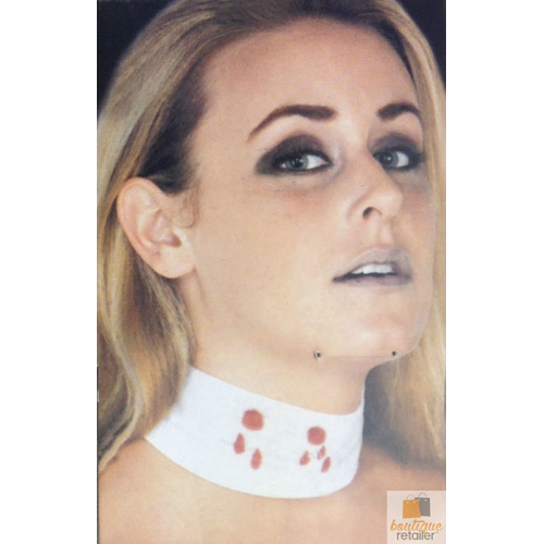 VAMPIRE BITE CHOKER for Halloween Costume Dress Up Horror Fake Blood Bandage - Main Image