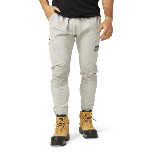 Caterpillar Track Pants Trackies Work Casual Gym Slim Fit w Hem Joggers - Grey - L - Main Image