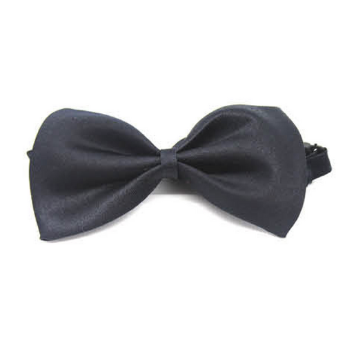Mens BOW TIE Wedding Tuxedo Pre-tied Formal Bestman Necktie Classic Plain Party - Black - Main Image