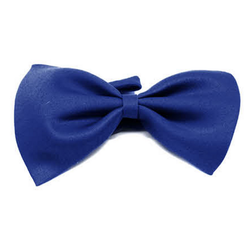 Mens BOW TIE Wedding Tuxedo  Formal Bestman Necktie Classic Plain Party - Blue - Main Image