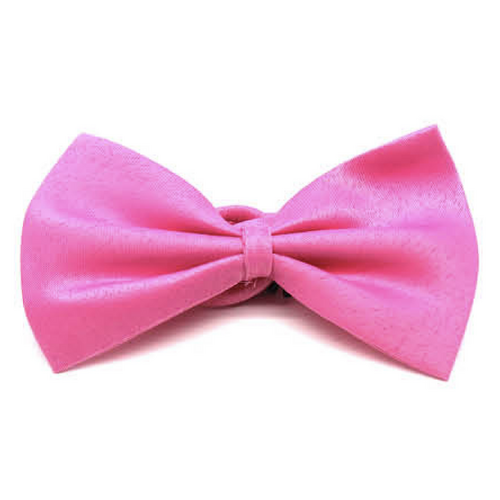 Mens BOW TIE Wedding Tuxedo  Formal Bestman Necktie Classic Plain Party - Pink - Main Image