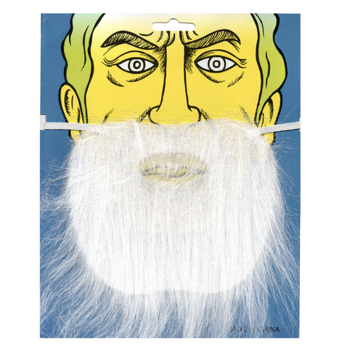 SANTA CLAUS BEARD Christmas Costume Fancy Dress Xmas Holiday One Size - Santa Claus (White) - Main Image