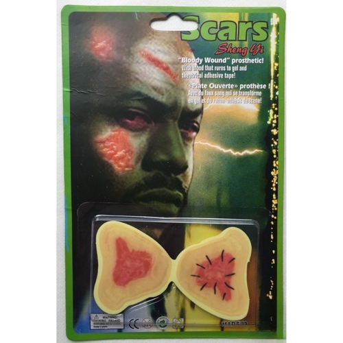 FAKE SCARS Bloody Wound Adhesive Costume Party Creepy Halloween Make Up - Main Image