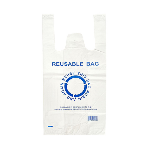 680pcs 26×50cm Eco Design Reusable Plastic Singlet Shopping Bags Grocery Carry Checkout - Main Image