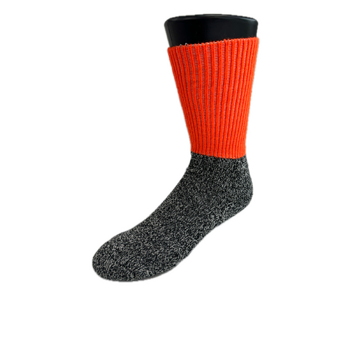 1 Pair Woolen Thermal HI VIS SOCKS Workwear Work Safety High Visibility - Orange - 6-11 - Main Image