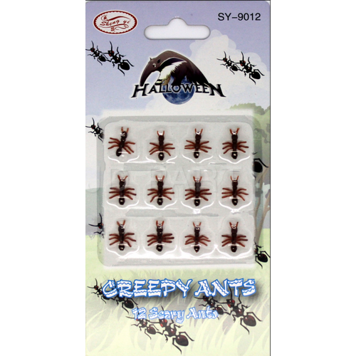 MINI FAKE ANTS Trick Halloween Scary Creepy Joke Prank Small Gag Toy Bug - 120 Ants - Main Image