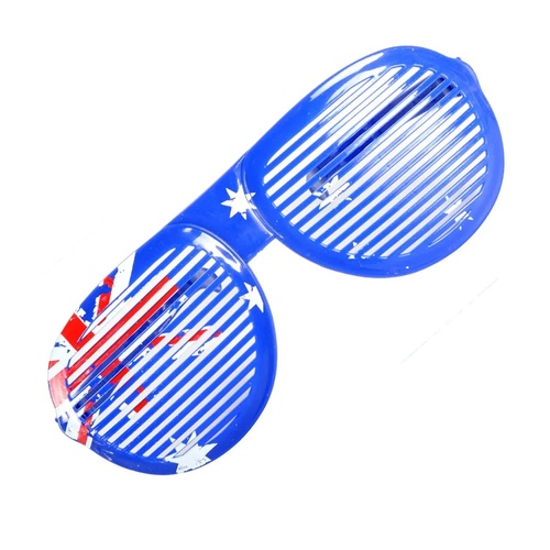 Jumbo Party Costume Glasses  - Australian Flag Design - Wayfarer Oversized 26cm Wide - Main Image