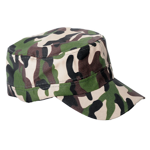 Mens Army Cap Hat Cadet Castro Military Patrol Baseball Summer Camo Camouflage - Main Image