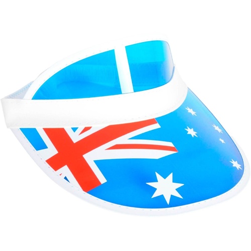 Australian Flag Plastic Visor | Patriotic Sun Hat | Party Accessory - Main Image