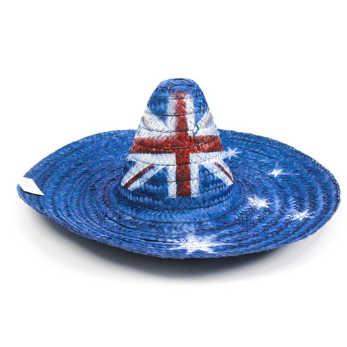 Mexican SOMBRERO Hat w Australian Aussie Flag Design Party Costume 55cm - Main Image