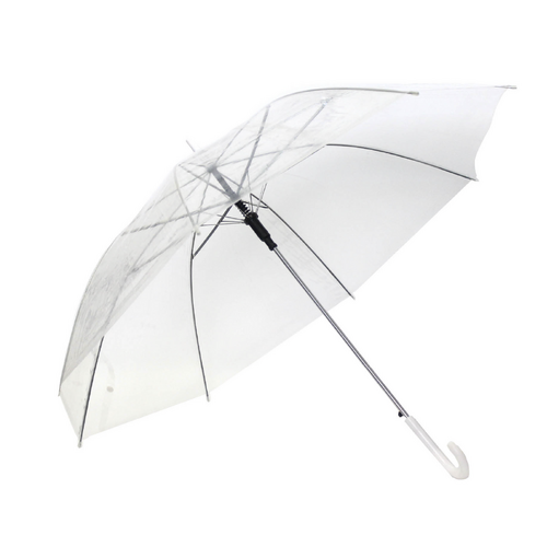 Clear Transparent Umbrella Wedding Rain Parasol Manual Bird Cage - Main Image