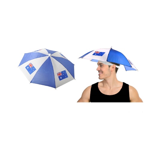 AUSTRALIA UMBRELLA HAT Rain Novelty Cap Costume Outdoor Camping Beach Fishing - Main Image