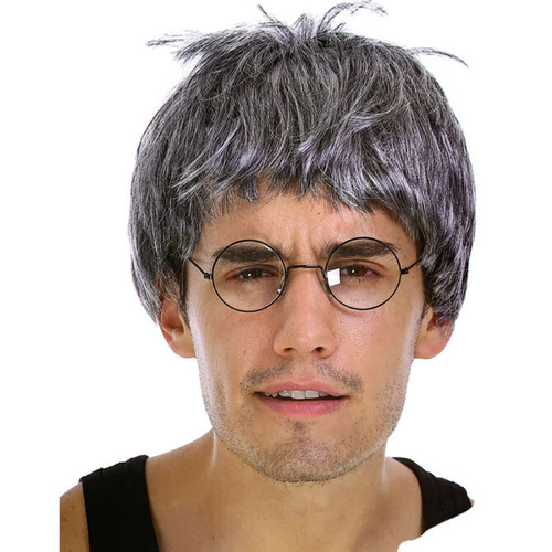 Grandpa Wig Grey Old Man Costume Party Halloween Book Week Professor - Main Image