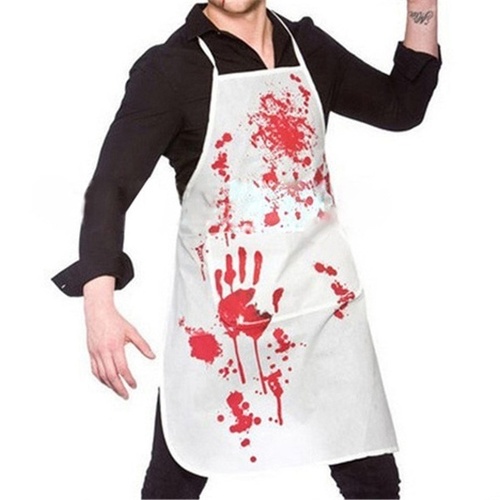 BLOODY APRON Halloween Party Fake Blood Horror Butcher Costume Accessory - Main Image