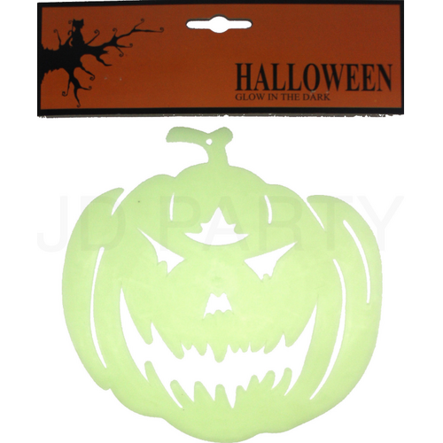 GIANT GLOW IN THE DARK PUMPKIN Halloween Face Party Decoration Decor Jack O Toy - Main Image