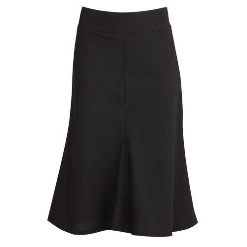 Womens Fluted 3/4 Length Below Knee Skirt Work Business - Black - 26 - Main Image