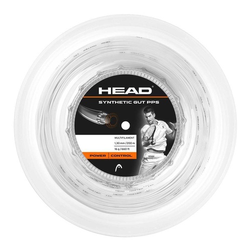 Head Synthetic Gut PPS 16g Tennis String Reel 200m 1.30mm Power Control - White - Main Image