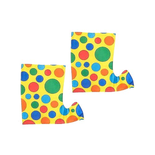 CLOWN BOOTS Shoe Covers Jester Elf Costume Party Halloween Shoes - Main Image