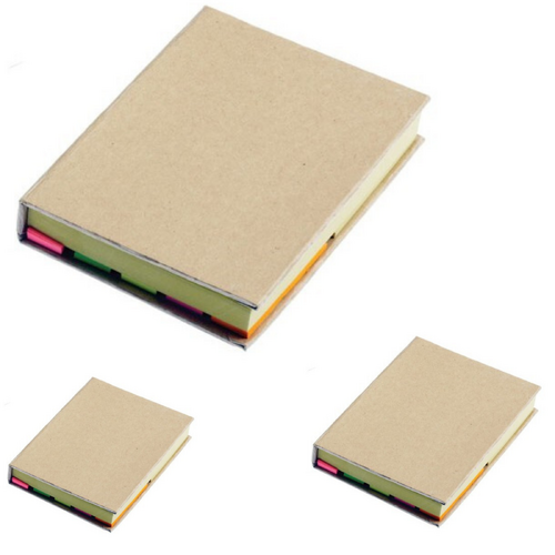 3x Post It Notebook Journal Sketchbook Pad Notepad Note Book - Beige - Main Image