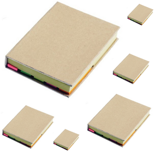 6x Post It Notebook Journal Sketchbook Pad Notepad Note Book - Beige - Main Image