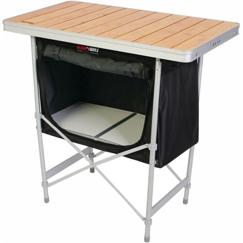 BlackWolf Folding Camp Cupboard Quick Fold For Hiking & Camping - Silver - Main Image