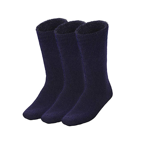 3 Pairs BAMBOO SOCKS Mens Heavy Duty Premium Thick Work Socks Cushion BULK - Navy Blue - 11-14 - Main Image
