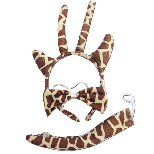 3pcs Set Animal Costume Dress Up Party Bow Tie Tail Ears Book Week - Giraffe - Main Image
