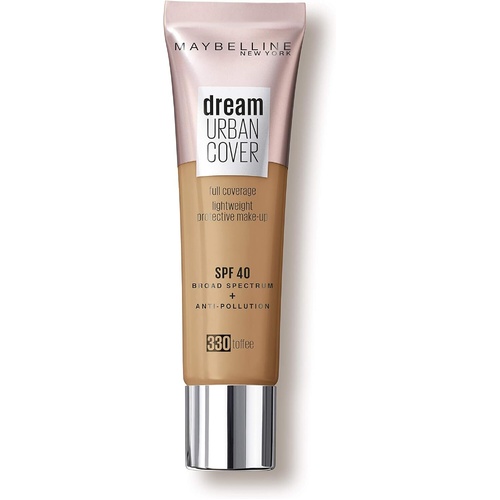 Maybelline Dream Urban Full Cover Liquid Foundation Toffee (330) 4.5g 30ml SPF 40 - Main Image