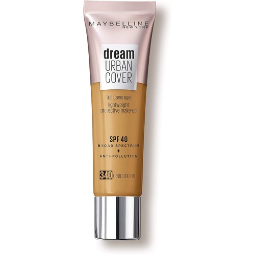 Maybelline Dream Urban Full Cover Liquid Foundation Cappuccino (340) 4.5g 30ml SPF 40 - Main Image