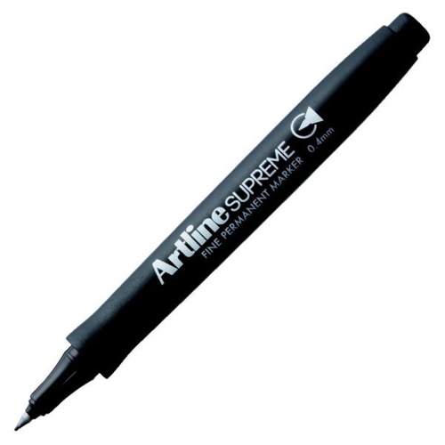 1x Artline Supreme Permanent Markers 0.4mm - Black - Main Image