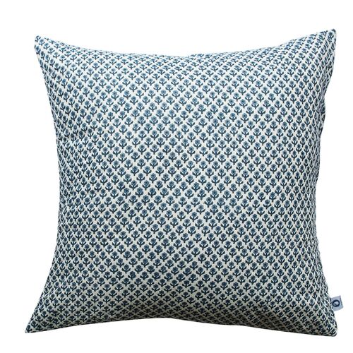 Kolka Indigo Quilted Euro Cushion Cover Sham Pillow Case Decorative - Blue - Main Image