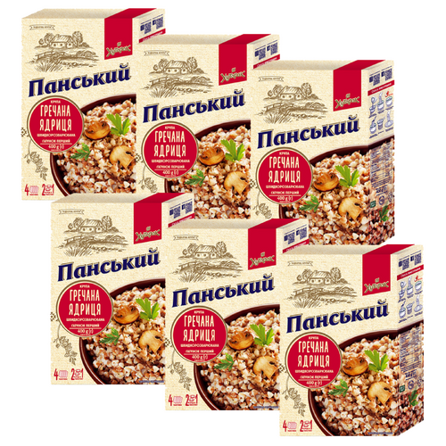 Ukrainian Buckwheat Groats Roasted Kasha GMO Free 400g Grechka Sachets 6 Packets - Main Image